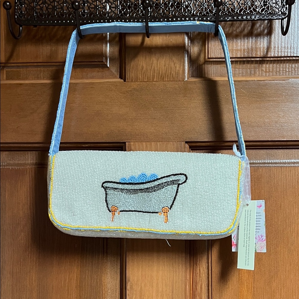 NWT Handcrafted In India Duck Embroidered Shoulder Bag - Picture 3 of 14